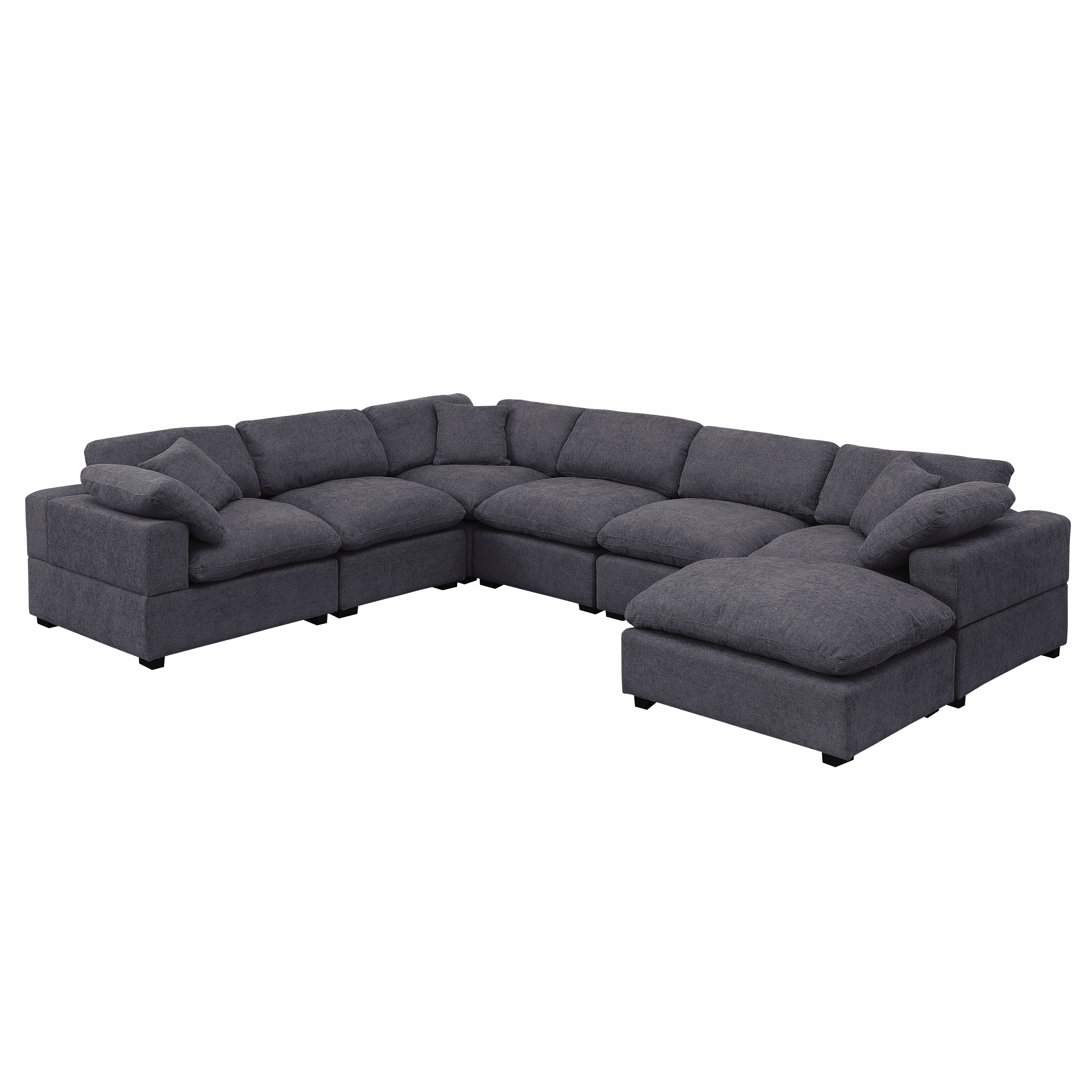 everyone クッション　新品　　　　　ennoy Cassie Oversized 7-Piece Modular Sectional Sofa with Extra-Large