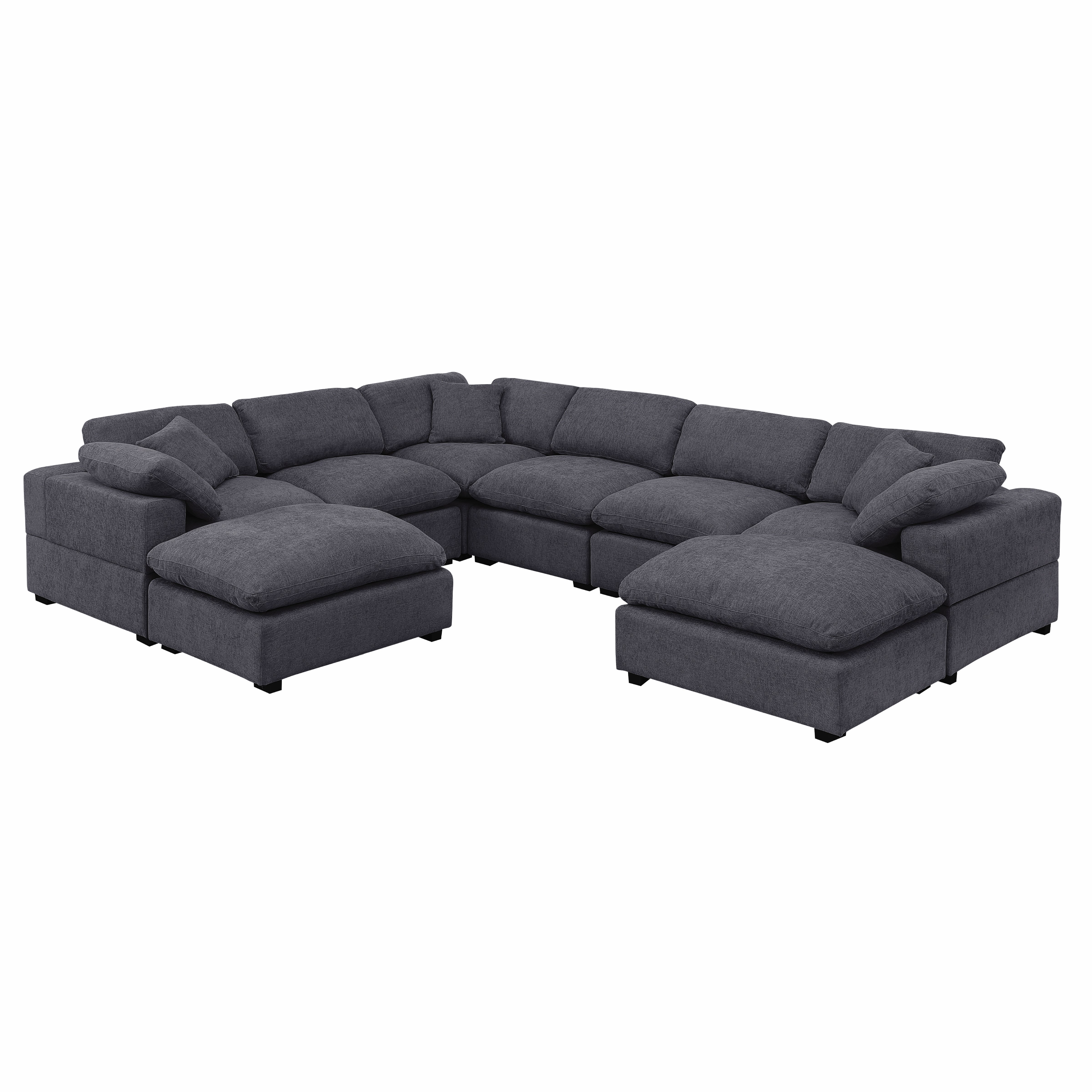 Cassie 8-Piece Oversized Modular Sectional Sofa with Extra-Large