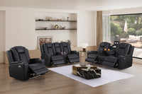 Bonnie Faux Leather Two Seater Home Theater Electric Recliner With Cup Holder & Speaker & USB Charger