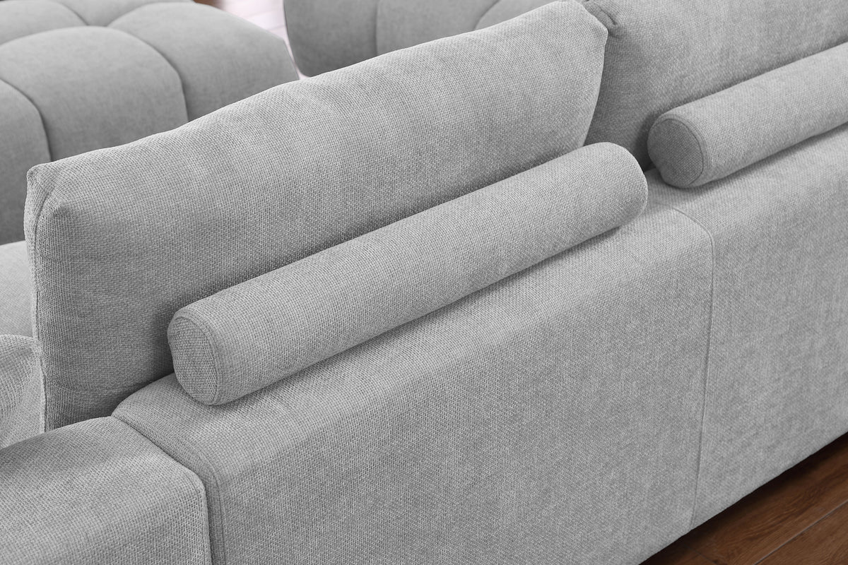 Kingsley Wide 4-Piece Upholstered U-Shape Sectional