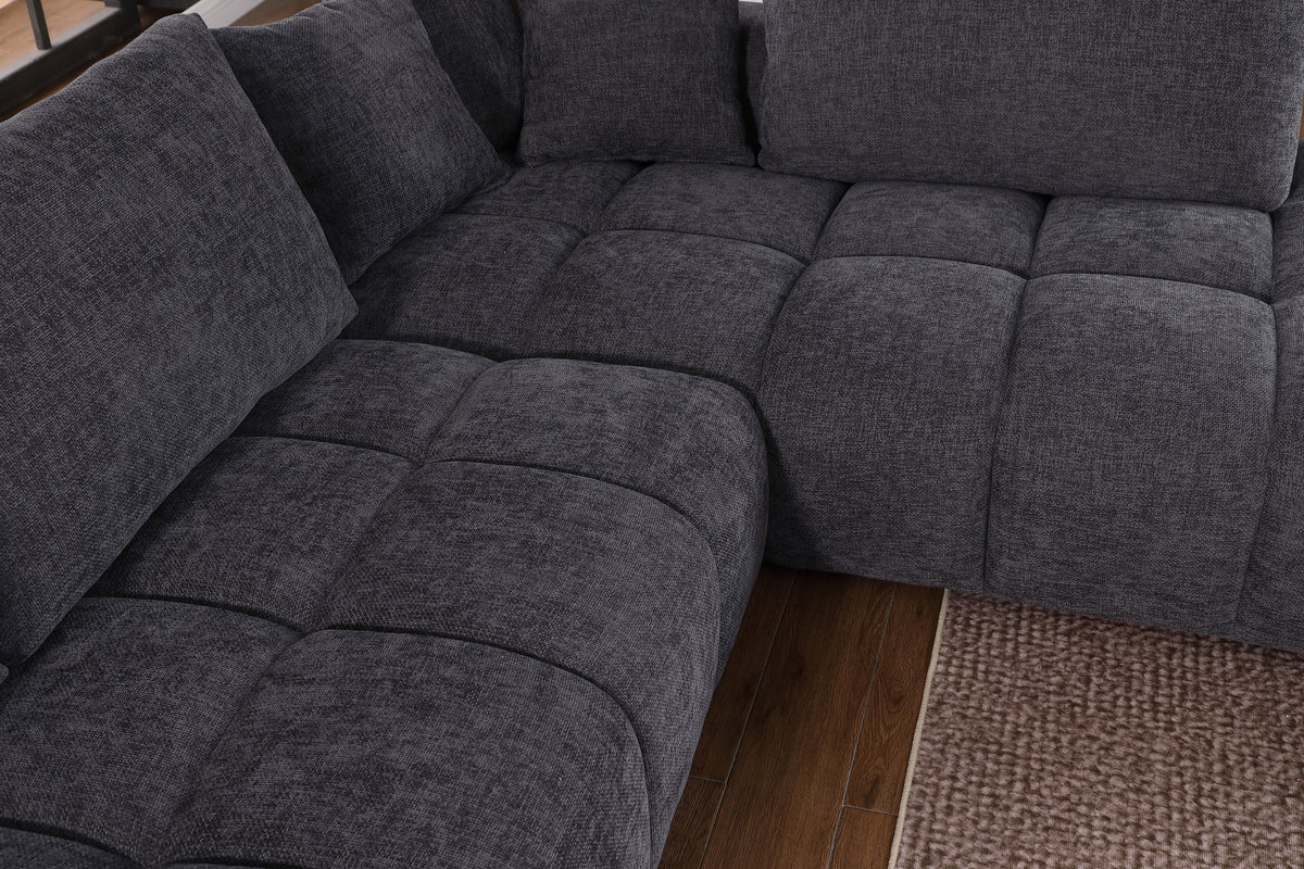 Kingsley Wide 4-Piece Upholstered U-Shape Sectional