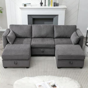 Refiye 5 - Piece Upholstered Flexible Modular Sofa