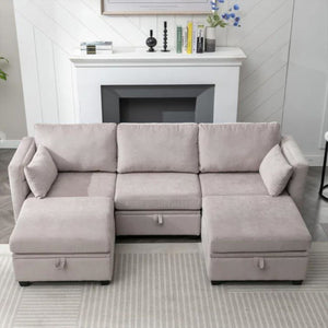 Refiye 5 - Piece Upholstered Flexible Modular Sofa