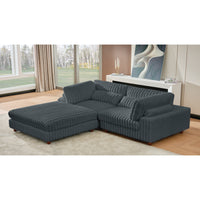 Sally Corduroy Polyester Upholstered Comfy Modular Sectional Sofa