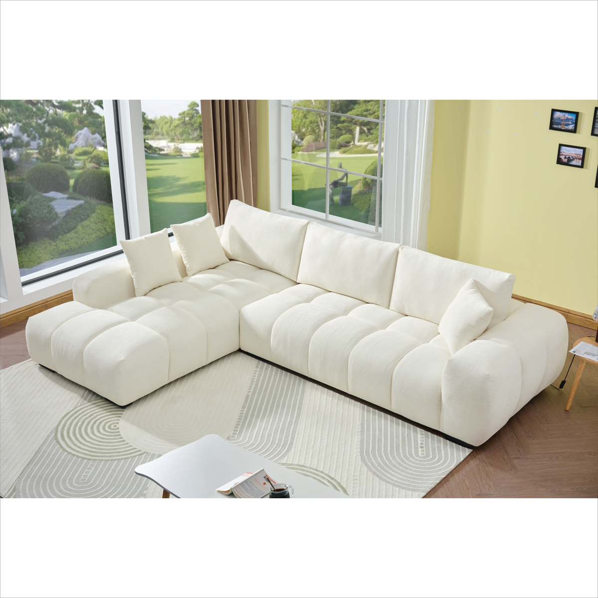 Canam L-shaped Upholstered Chaise Sectional Sofa