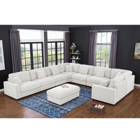 Avery Modern Style Sectional Sofa 8-Seat with Ottoman