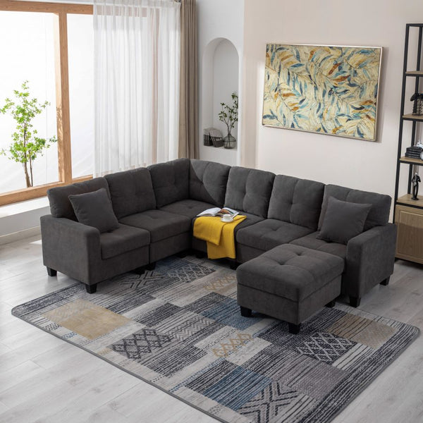 Leo Sectional Sofa with Ottoman