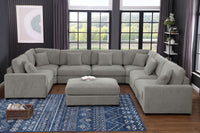 Avery Modern Style Sectional Sofa 8-Seat with Ottoman