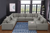 Avery Modern Style Sectional Sofa 8-Seat with Ottoman