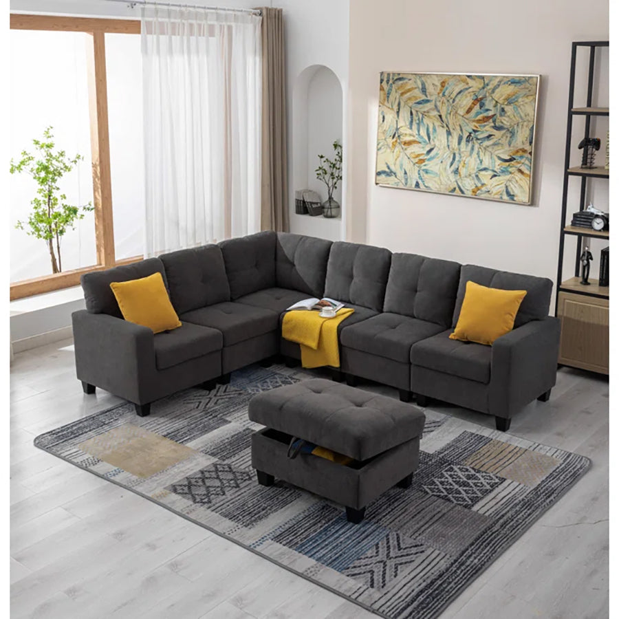 Leo Sectional Sofa with Ottoman