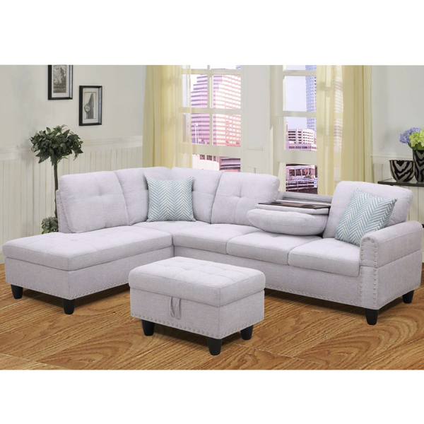 Sectional Sofa with Ottoman