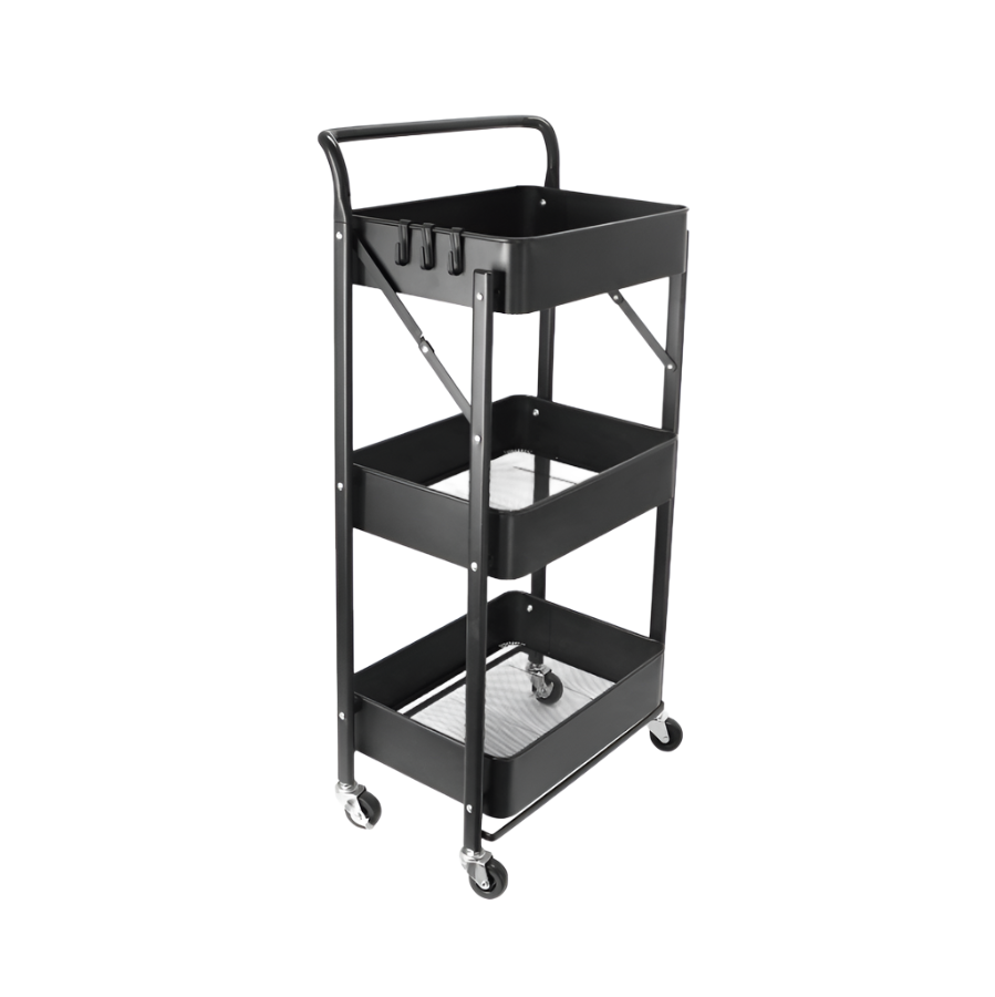3 Tier Metal Rolling Cart Excellent Group Furniture