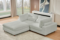 Sally Corduroy Polyester Upholstered Comfy Modular Sectional Sofa