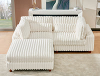 Sally Corduroy Polyester Upholstered Comfy Modular Sectional Sofa
