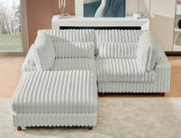 Sally Corduroy Polyester Upholstered Comfy Modular Sectional Sofa