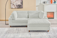 Sally Corduroy Polyester Upholstered Comfy Modular Sectional Sofa