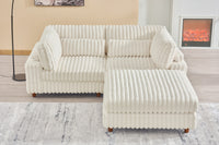 Sally Corduroy Polyester Upholstered Comfy Modular Sectional Sofa