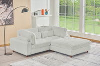 Sally Corduroy Polyester Upholstered Comfy Modular Sectional Sofa