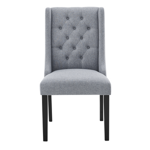 Set of 2 Modern Linen Dining Chairs with Wood Legs & Velvet Cushion – Upholstered, Stain-Resistant, Easy Assembly