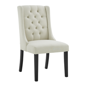Set of 2 Modern Linen Dining Chairs with Wood Legs & Velvet Cushion – Upholstered, Stain-Resistant, Easy Assembly