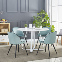 Dining Chairs Vintage Velvet Dining Chairs for Living Room Bedroom Kitchen, with Metal Chair Legs