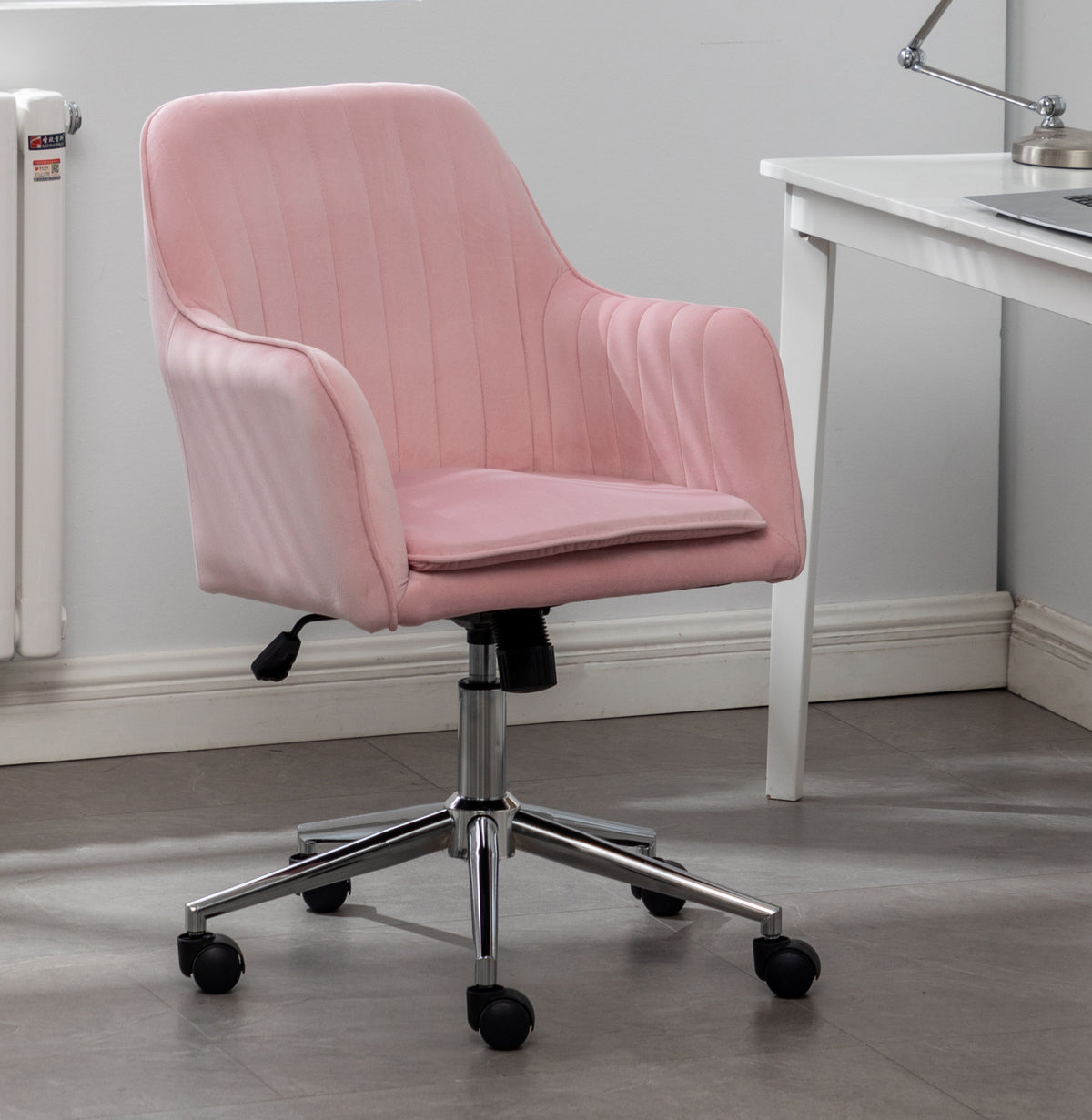 Mid-Back Modern Velvet Home Office Chair