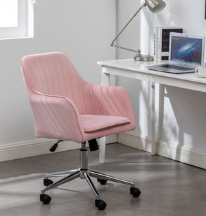 Mid-Back Modern Velvet Home Office Chair