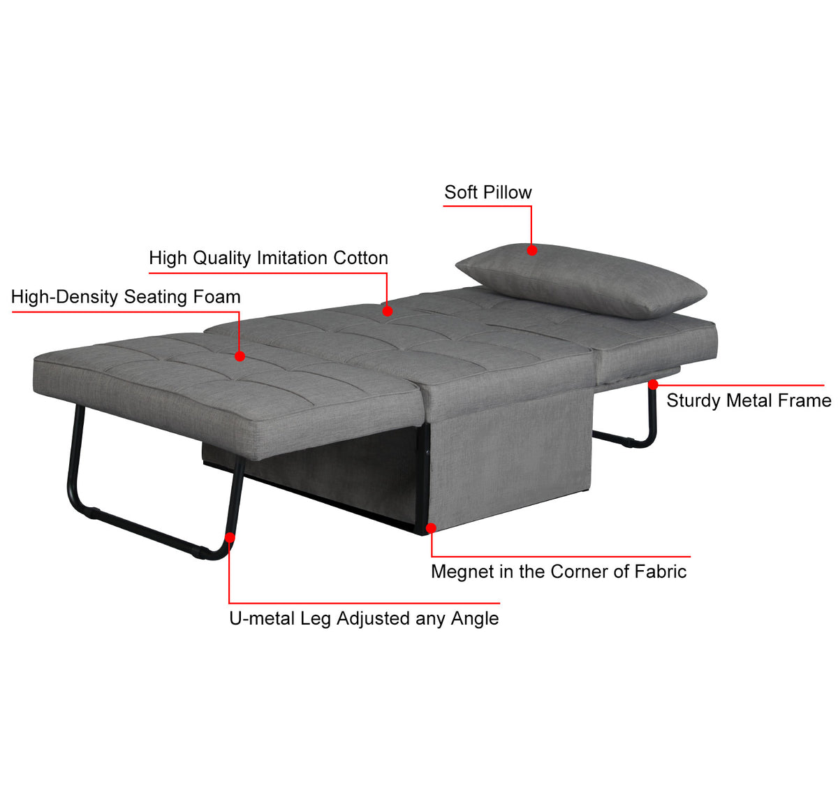 Folding Sofa Chair Bed