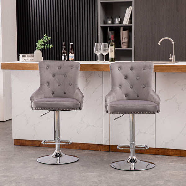 Set of 2 Bar Stool Chairs