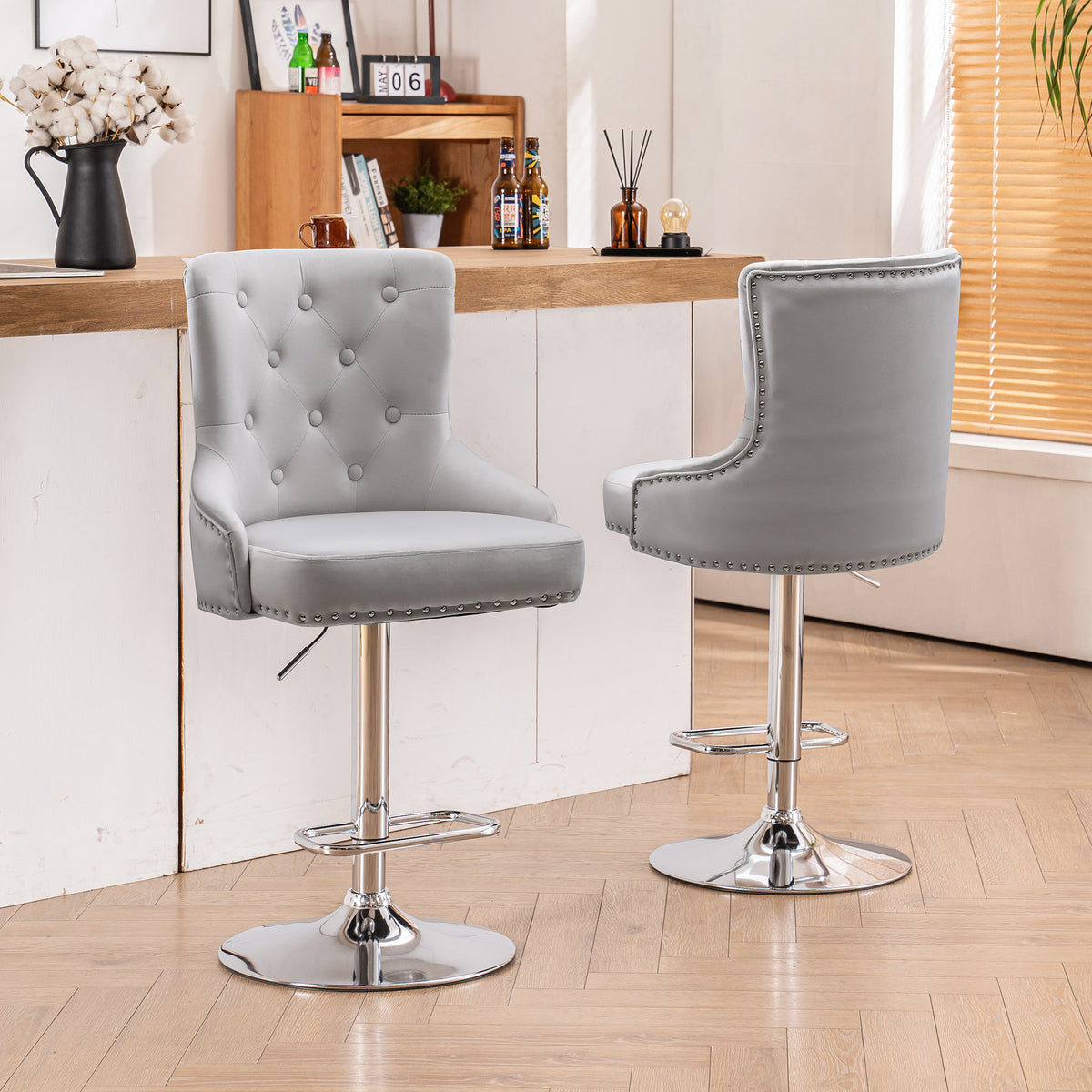 Set of 2 Bar Stool Chairs